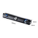 SADA V110 Speaker Bar Computer Speakers with LED Light 3.5mm Audio Cable Wired Computer Sound Bar USB Powered Mini Soundbar Speaker for TV PC Cellphone Tablets Desktop Laptop