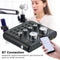 V8SE External Live Sound Card Mini Sound Mixer Board for Live Streaming Music Recording Karaoke Singing with 12 Sound Effects BT Connection for Smartphone Laptop PC