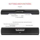 HXSJ Q3 Wireless Bluetooth 5.0 Speakers 20W Soundbar Home Theater 3D Stereo Sound Bar with Mic AUX IN USB TF Card Music Playback for TV Latop PC Smartphone