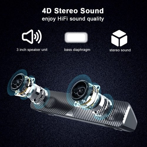 SADA V-108 Speaker Bar Computer Speakers Stereo HiFi Sound Wired Computer Sound Bar Rich Bass USB Powered Soundbar Speaker for PC TV Smart Phone Tablets Desktop Laptop