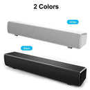 SADA V-103 Speaker Bar Computer Speakers Stereo HiFi Sound Wired Computer Sound Bar Rich Bass USB Powered Soundbar Speaker for PC TV Smart Phone Tablets Desktop Laptop