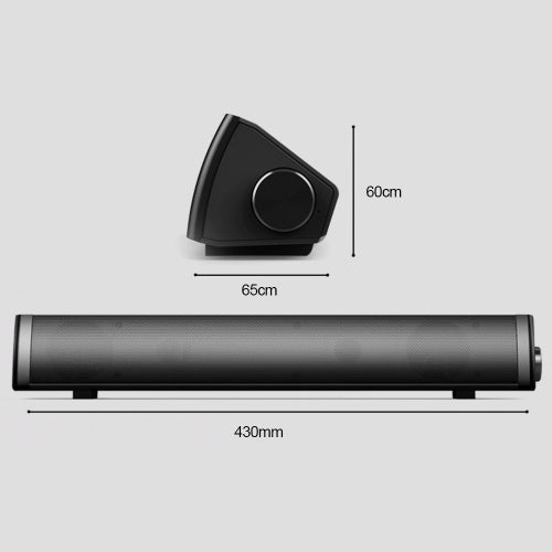 SADA V105 Speaker Bar Computer Speakers Wired Computer Sound Bar Stereo USB Powered Mini Long Soundbar Speaker with HiFi Sound Rich Bass for TV PC Cellphone Tablets Desktop Laptop