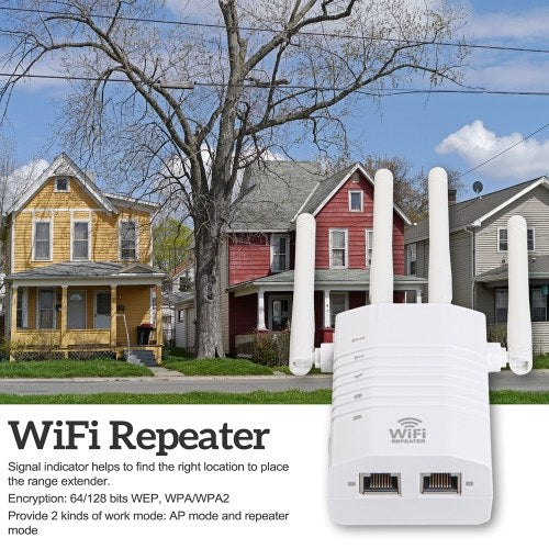 WD-R1205U 1200Mbps WiFi Booster Wireless Repeater Dual Band Wifi Repeater Four Antennas 2.4GHz 5GHz 1200M WiFi Internet Signal Amplifier