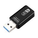 محول USB لاسلكي AC1200 ثنائي النطاق USB3.0 محول واي فاي 2.4 جيجا هرتز / 5.0 جيجا هرتز إيثرنت 802.11AC لأجهزة الكمبيوتر المحمول سطح المكتب