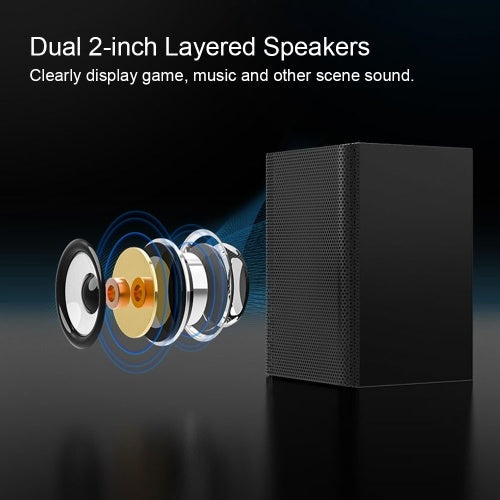 SADA D-200T 3 in 1 Home Speaker 3.5mm Wired Computer PC Speakers USB Powered Sound Box for Desktop Laptop Notebook Tablet PC Smart Phone