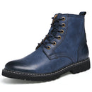 Vintage Lace-Up Boots - Blue