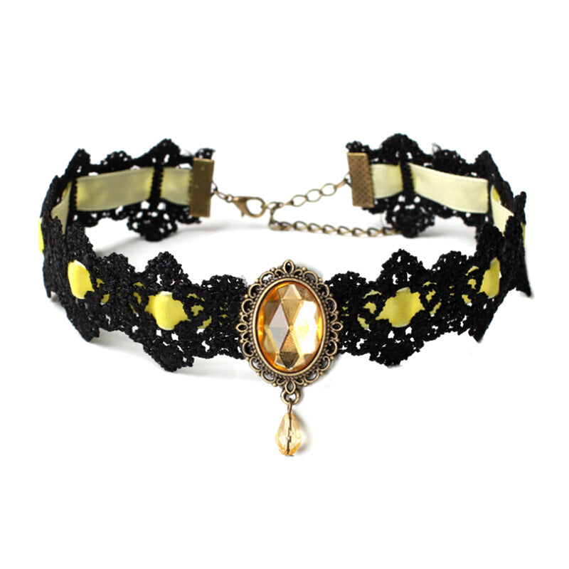 Vintage Premium Necklace Collar - Yellow