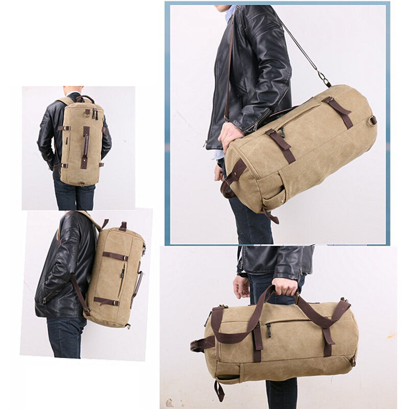 Vintage Travel Bag Outdoor Sports - Khaki