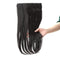 High Temperature Long Silk Slightly Curled Hair Slice Extension with 5 BB Clip-on Simulation Lace Wig