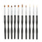 10pcs Professional Nail Art Brushes Pens Acrylic UV Gel Builder Brushes Set for Nail Painting Drawing DIY Nail Tool