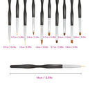 10pcs Professional Nail Art Brushes Pens Acrylic UV Gel Builder Brushes Set for Nail Painting Drawing DIY Nail Tool