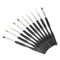 10pcs Professional Nail Art Brushes Pens Acrylic UV Gel Builder Brushes Set for Nail Painting Drawing DIY Nail Tool