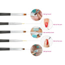 10pcs Professional Nail Art Brushes Pens Acrylic UV Gel Builder Brushes Set for Nail Painting Drawing DIY Nail Tool