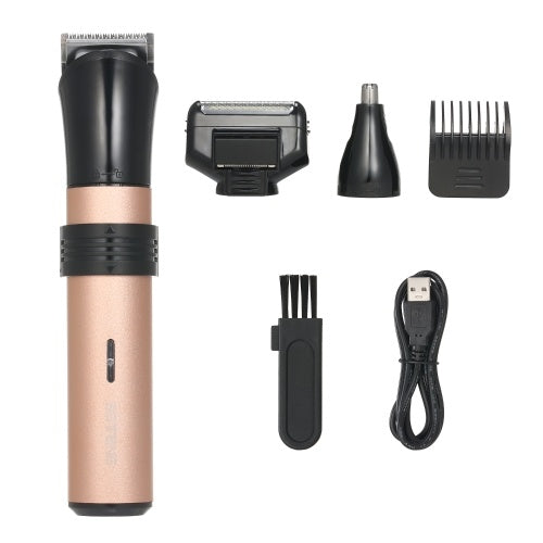 Electric Hair Clipper Kit Rechargeable 3-In-1 Beard Mustache Shaver