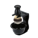 3 In 1 Shaving Brush Kit  Shaving Frame Base + Shaving Soap Bowl  + Shaving Bowl Modern Design  Bristle Hair Shaving Brush Acrylic Materials  Shaving Cleaning Tool