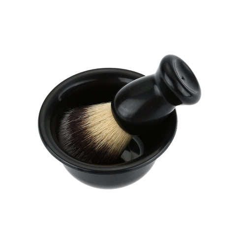 3 In 1 Shaving Brush Kit  Shaving Frame Base + Shaving Soap Bowl  + Shaving Bowl Modern Design  Bristle Hair Shaving Brush Acrylic Materials  Shaving Cleaning Tool