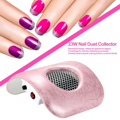 110V Nail Dust Suction Collector Fingernail Dirt Collection Machine Cleaning Tool for Nail Art Salon US Plug Small