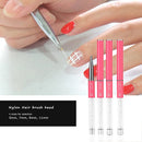 Abody Nail Art Painting Brush 5mm Crystal Acrylic Nail Art UV Gel Painting Line Brush Nylon Hair Pen Manicure Nail Liner Tool