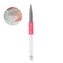 Abody Nail Art Painting Brush 5mm Crystal Acrylic Nail Art UV Gel Painting Line Brush Nylon Hair Pen Manicure Nail Liner Tool