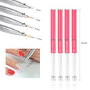 Abody Nail Art Painting Brush 5mm Crystal Acrylic Nail Art UV Gel Painting Line Brush Nylon Hair Pen Manicure Nail Liner Tool