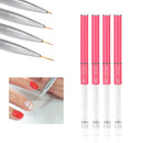 Abody Nail Art Painting Brush 5mm Crystal Acrylic Nail Art UV Gel Painting Line Brush Nylon Hair Pen Manicure Nail Liner Tool