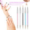 5pcs Nail Art Painting Brush 7/9/11/15/20mm Crystal Acrylic Nail Art Painting Drawing Line Brush Nylon Hair Pen Nail Liner Manicure Tool