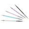 5pcs Nail Art Painting Brush 7/9/11/15/20mm Crystal Acrylic Nail Art Painting Drawing Line Brush Nylon Hair Pen Nail Liner Manicure Tool