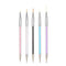 5pcs Nail Art Painting Brush 7/9/11/15/20mm Crystal Acrylic Nail Art Painting Drawing Line Brush Nylon Hair Pen Nail Liner Manicure Tool