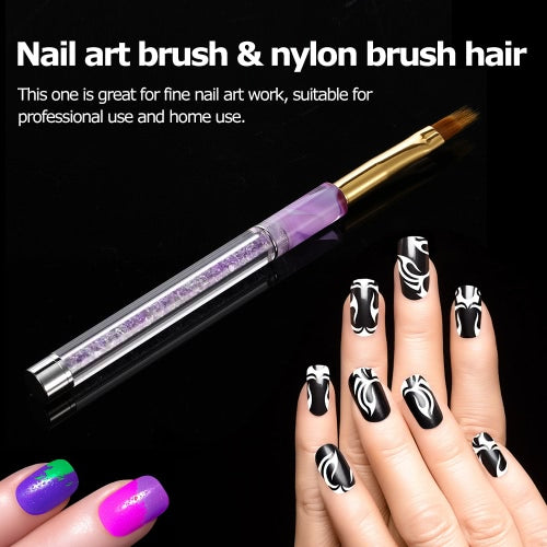 1pc Nail Art UV Gel Painting Pen Brush Nail Art Gradient Color Brush Acrylic UV Gel Polish 3D Tips Effect Design Tools