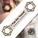 1 Pair Ear Expander Tunnel Plug Flesh Double Flared Hollow Ear Stretcher 8-18mm Body Piercing Jewelry