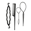 4Pcs Hair Twist Styling Clip Stick Pin Bun Braid Maker Hair Accessories Kit DIY Hair Style Tool