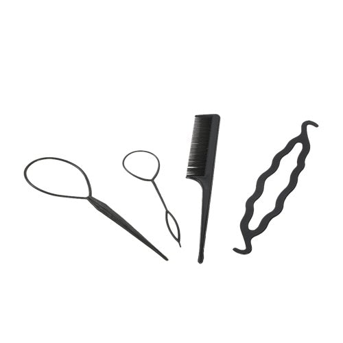 4Pcs Hair Twist Styling Clip Stick Pin Bun Braid Maker Hair Accessories Kit DIY Hair Style Tool