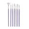 7pcs Purple Nail Art Design Brush Set Acrylic Nail Pen Brush For Painting Dotting Gradient Color Nylon Brush Fan Shape DIY Nail Tools