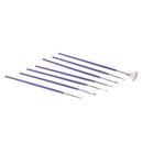 7pcs Purple Nail Art Design Brush Set Acrylic Nail Pen Brush For Painting Dotting Gradient Color Nylon Brush Fan Shape DIY Nail Tools