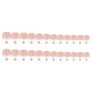 24Pcs False Toenail Tips Set French Full Cover Fake Toe Nail Tips for DIY Manicure