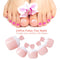 24Pcs False Toenail Tips Set French Full Cover Fake Toe Nail Tips for DIY Manicure