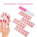 2 Sheets 48pcs Double-sided Nail Glue Sticker Jelly Transparent Flexible Fake Nail Tips Adhesive Nail Glue with Nail Manicure Tool