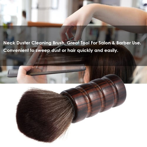 Barber Neck Duster Cleaning Brush Salon Hairdressing Hair Sweep Soft Hairbrush Face Duster Brush Cleaning Tool Wood Handle