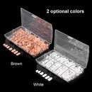 200pcs/pack 10 Sizes False Fake Nails Tips Box for Flexible Practice Model Training Hand Nails DIY Art Salon