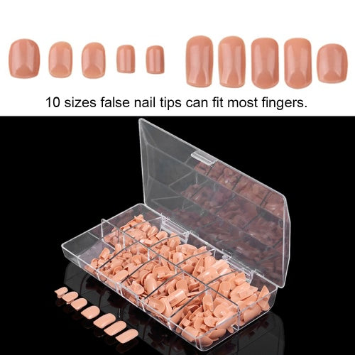 200pcs/pack 10 Sizes False Fake Nails Tips Box for Flexible Practice Model Training Hand Nails DIY Art Salon