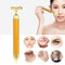 High Frequency Vibration 24K Gold Plated Energy Beauty Bar Massager Anti-aging Face Eye Wrinkle Eraser Firming Roller Stick