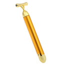 High Frequency Vibration 24K Gold Plated Energy Beauty Bar Massager Anti-aging Face Eye Wrinkle Eraser Firming Roller Stick