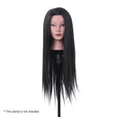 23" Hairdressing Training Head Dummy Head Cosmetology Mannequin Head 30% Real Hair + 70% High Temperature Fiber Black