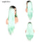 Europe and America Long Straight Hair Green Gradient Middle Parting Fashion Cosplay Synthetic Wig