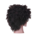 Afro Mannequin Head Hairdressing Training Head for Practice Styling Braiding African American Dummy Head with 100% Human Hair Black