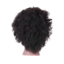 Afro Mannequin Head Hairdressing Training Head for Practice Styling Braiding African American Dummy Head with 100% Human Hair Black