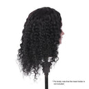 15" 100% Real Hair Mannequin Head Curly Hair Salon Training Head Cosmetology Mannequin Head Salon Dummy Head for Hair Styling Practice