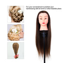 24" Mannequin Head Hairdressing Training Head for Hair Styling Practice Dummy Head for Hair Braiding High Temperature Fiber Head Model