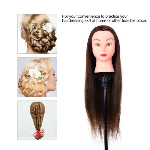 24" Mannequin Head Hairdressing Training Head for Hair Styling Practice Dummy Head for Hair Braiding High Temperature Fiber Head Model