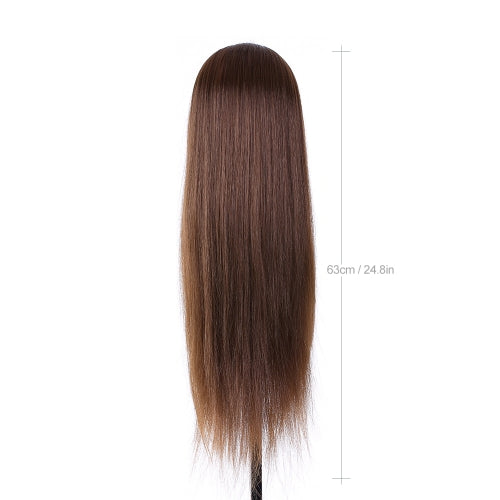 24" Mannequin Head Hairdressing Training Head for Hair Styling Practice Dummy Head for Hair Braiding High Temperature Fiber Head Model